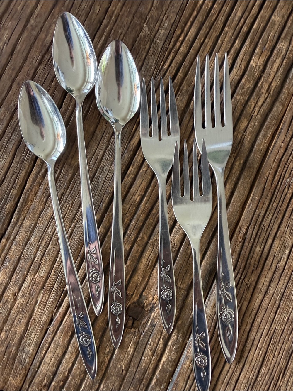Oneida Community Stainless My Rose serving set 6 pc misc